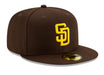 New Era Hats San Diego Padres New Era Brown Home Authentic Collection On-Field 59FIFTY Fitted Hat