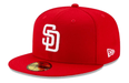 San Diego Padres New Era Red and White Collection 59FIFTY Fitted Hat