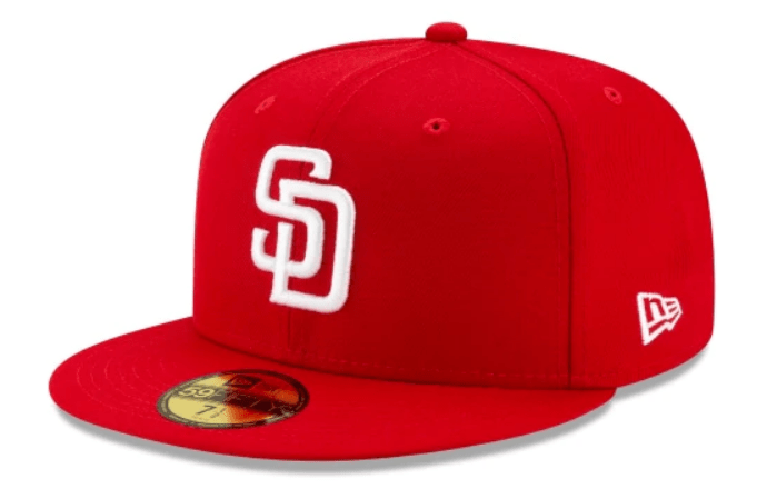 San Diego Padres New Era Red and White Collection 59FIFTY Fitted Hat
