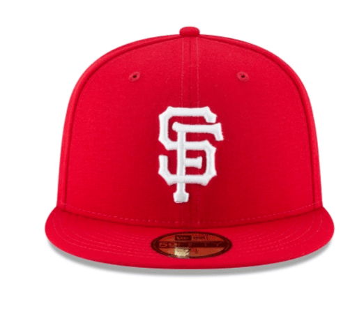 New Era Hats San Francisco Giants New Era Red and White Collection 59FIFTY Fitted Hat