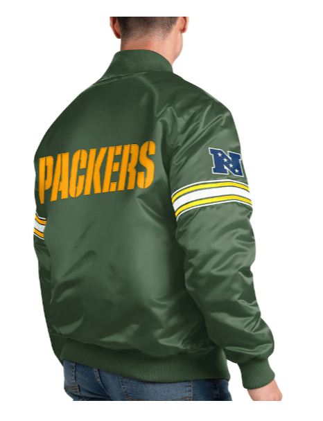 New Era Jacket Men's Green Bay Packers Wild Starter Green Pick N Roll Full-Snap Jacket