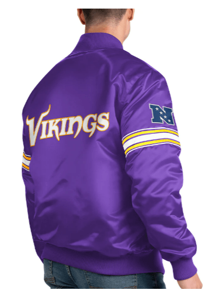 NFL MINNESOTA VIKINGS PURPLE LARGE LOGO Track Jacket Shirt Men Team Sideline  XL