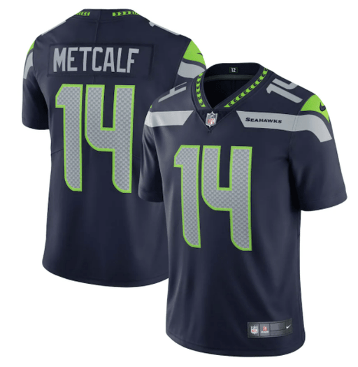 DK Metcalf Seattle Seahawks Nike Navy Vapor Limited Stitched Jersey