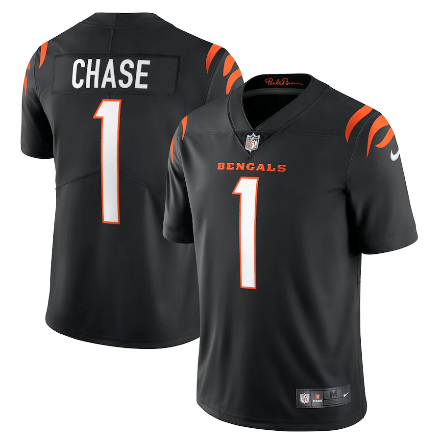 Ja Marr Chase Cincinnati Bengals Jersey Nike Black Vapor Limited