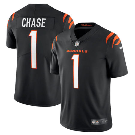 Nike, Shirts, Nike Jamarr Chase Bengals Jersey Blackorangewhite Size Youth  Large