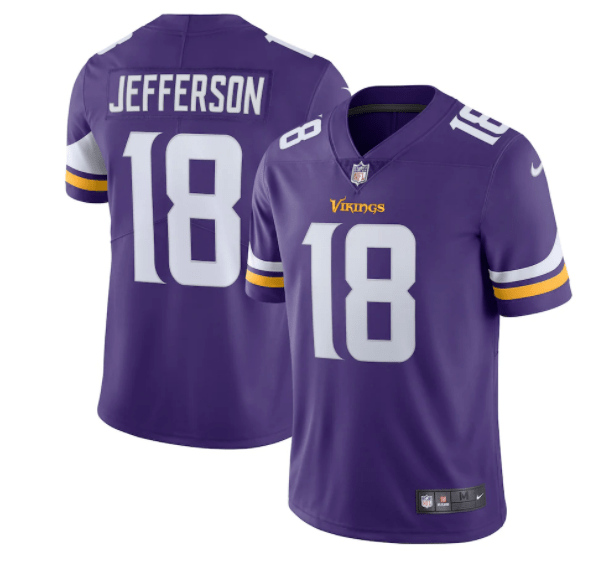 Justin Jefferson #18 Minnesota Vikings Stitched Purple Color Rush Jersey 