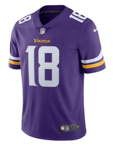Nike Adult Jersey Justin Jefferson Minnesota Vikings NFL Nike Purple Vapor Limited Stitched Jersey