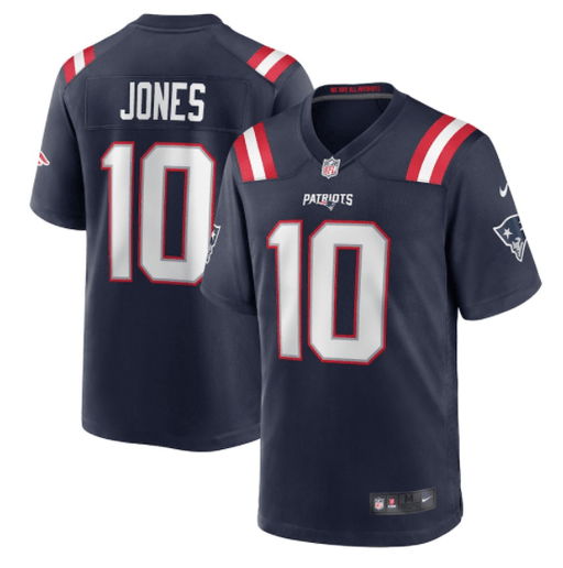 Mac Jones New England Patriots Nike Navy Game Jersey - Men's
