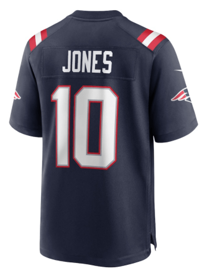 Mac Jones New England Patriots Nike Navy Game Jersey - Men's