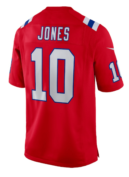 Nike Adult Jersey Mac Jones New England Patriots Nike Red Vapor Limited Stitched Jersey