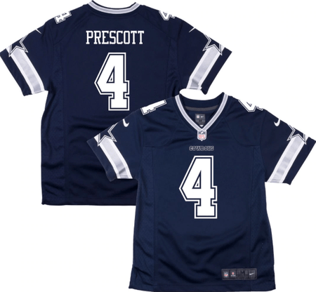 Youth Nike Dak Prescott Navy Dallas Cowboys Game Jersey