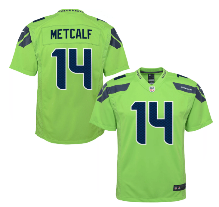 Youth Nike Dk Metcalf Gray Seattle Seahawks Inverted Team Game Jersey