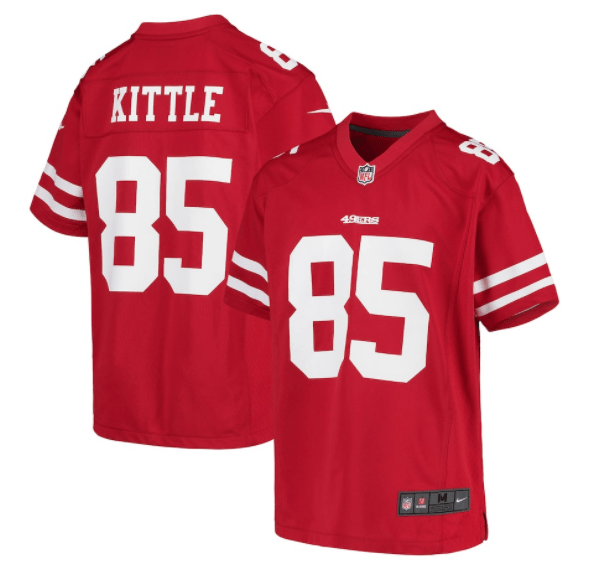 Nike YOUTH San Francisco George Kittle 49ers Red Game Jersey LARGE