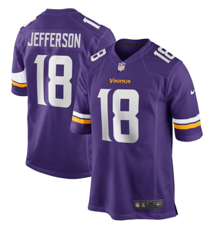 Youth Justin Jefferson Jersey Minnesota Vikings Nike Purple Game