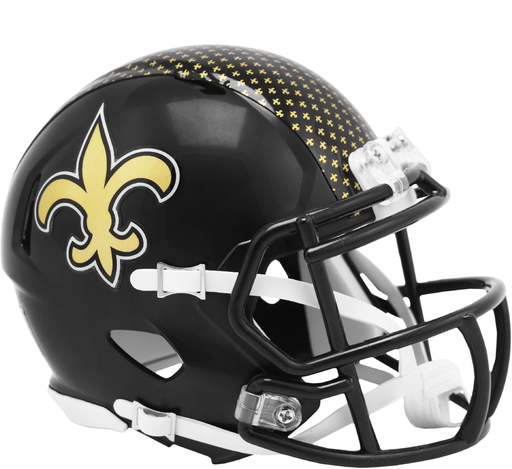 New Orleans Saints Riddell 2022 Black Alternate Speed Mini Helmet